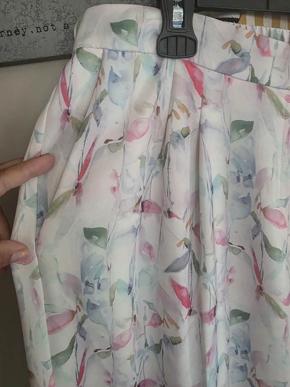 Wide Leg Floral-Print Palazzo Pants in Pastel Multi